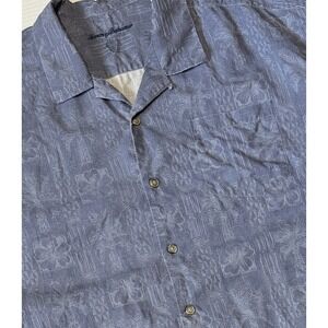 TOMMY‎ BAHAMA - Men's Hawaiian Floral Beach Aloha Silk Shirt - 2X-Large - XXL
